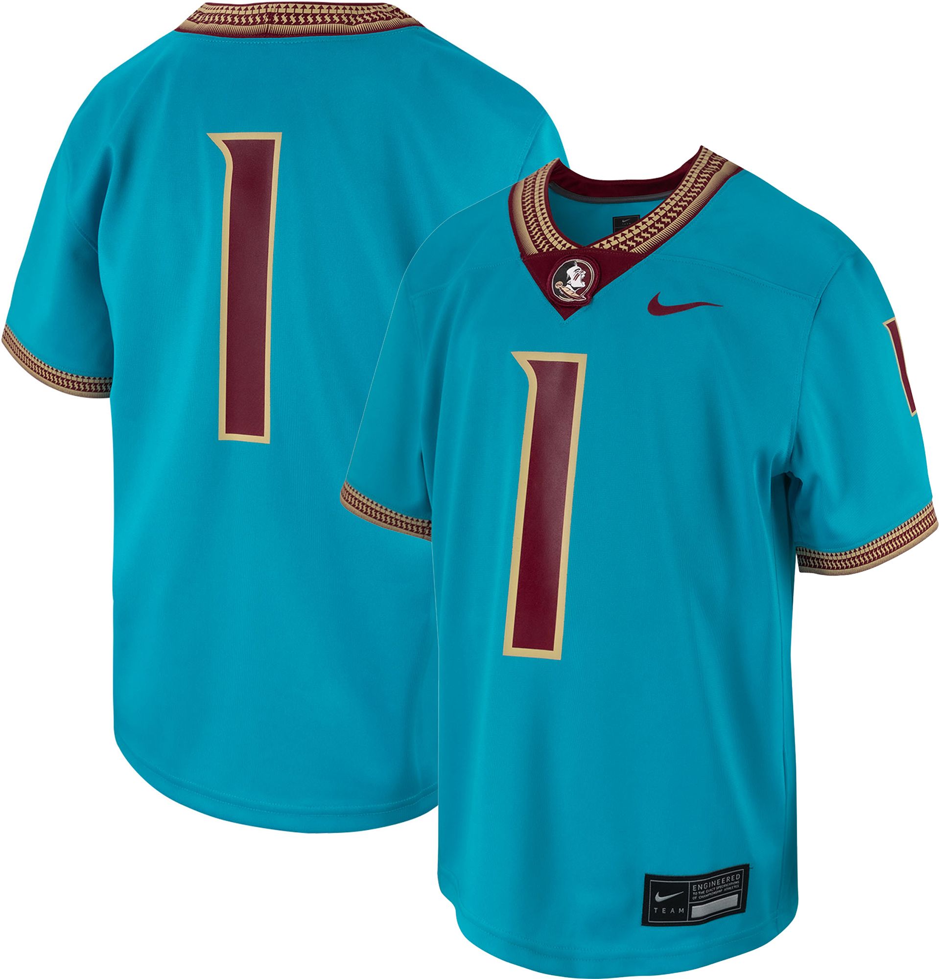 Nike Toddler Florida State Seminoles Turquoise Seminole Heritage Replica Football Jersey product image