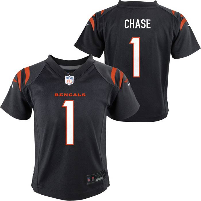 Nike Toddler Cincinnati Bengals Ja'Marr Chase #1 Black Game Jersey
