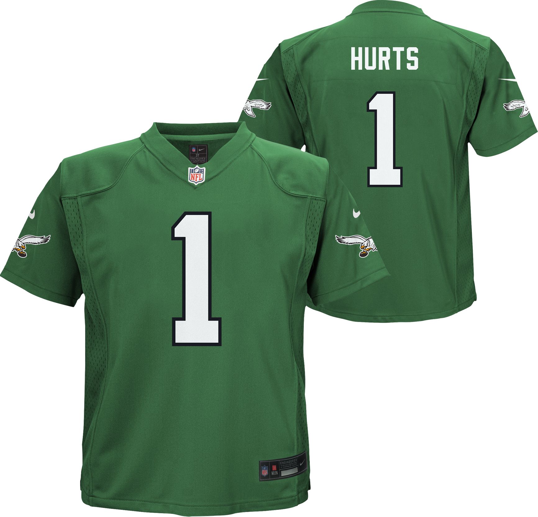 Nike Toddler Philadelphia Eagles Jalen Hurts #1 Alternate Kelly Green Game Jersey product image