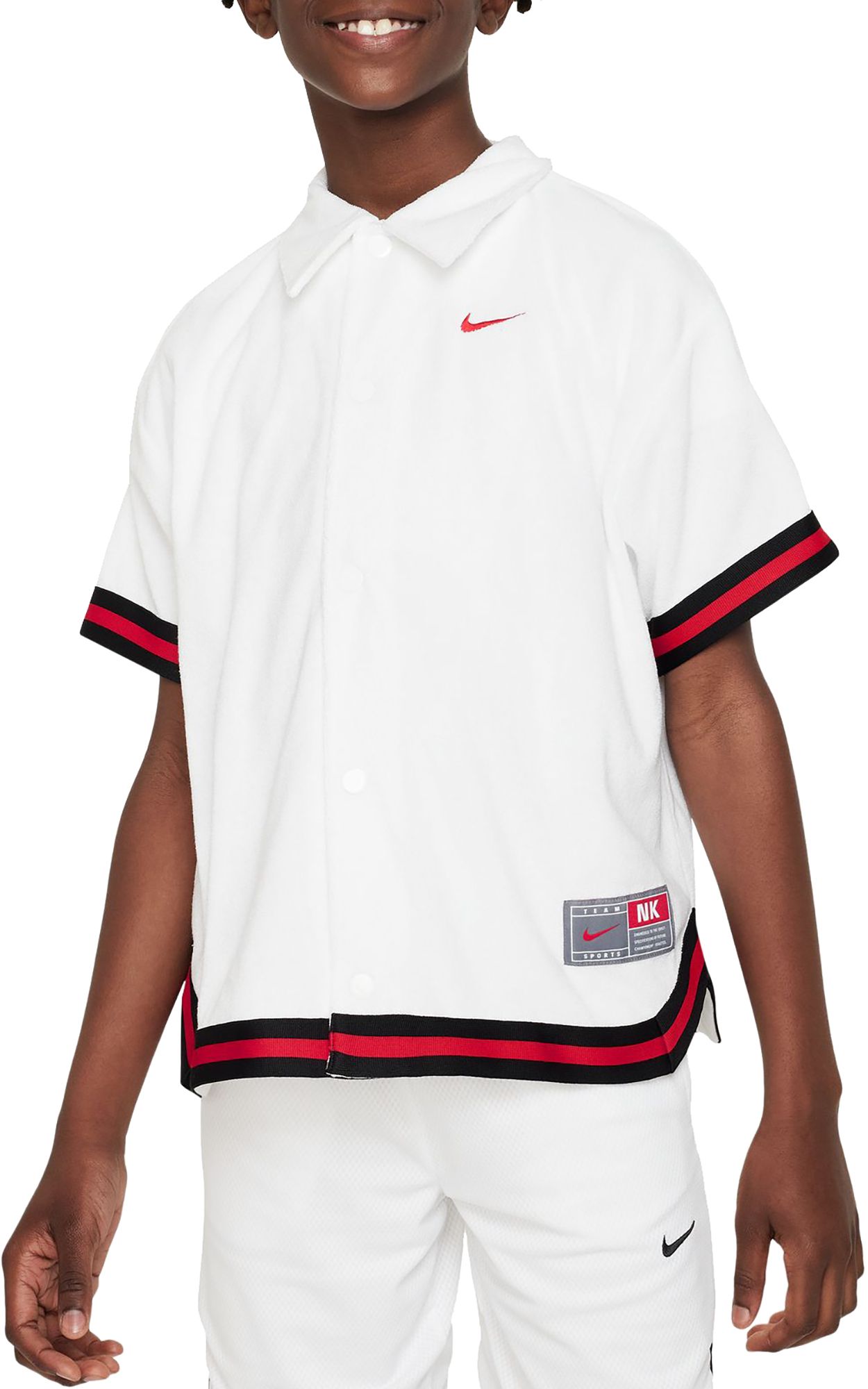 Nike Kids' Culture of Basketball Snap-Up Short Sleeve Shirt