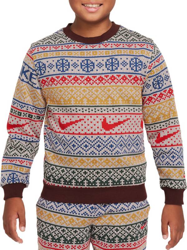 Big Kids' Jordan MJ Holiday Fleece Crewneck Sweater