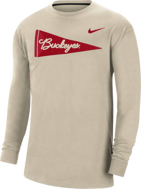 Men's Alternative Apparel Tan Ohio State Buckeyes The Champ Tri-Blend  Raglan Pullover Sweatshirt