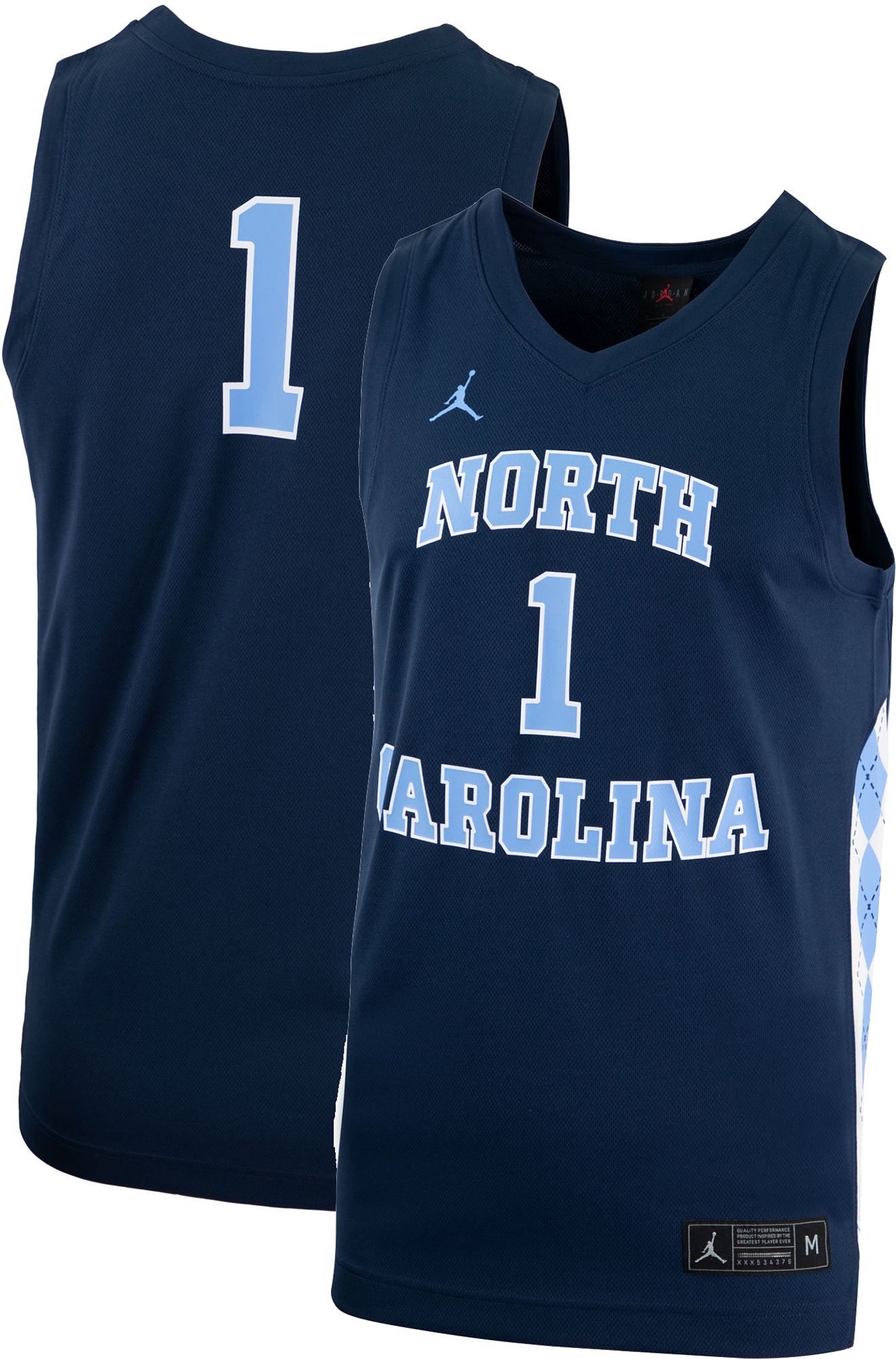 Jordan Women's North Carolina Tar Heels #1 Carolina Blue Replica Basketball Jersey product image