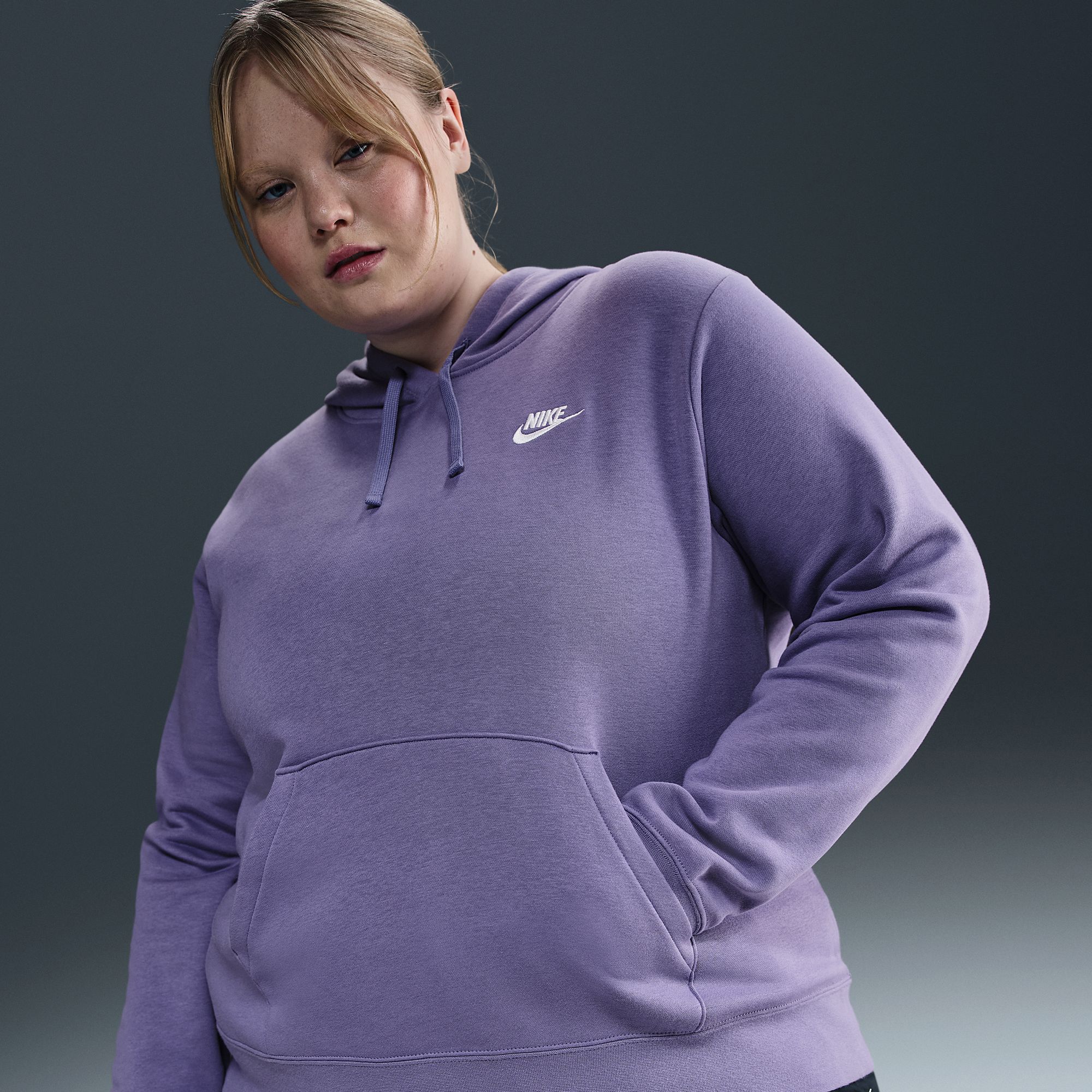 Nike Women's Sportswear Club Fleece Pullover Hoodie (Plus Size) product image