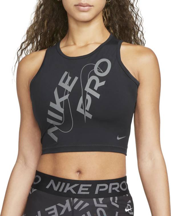 Nike pro best sale cropped tank top