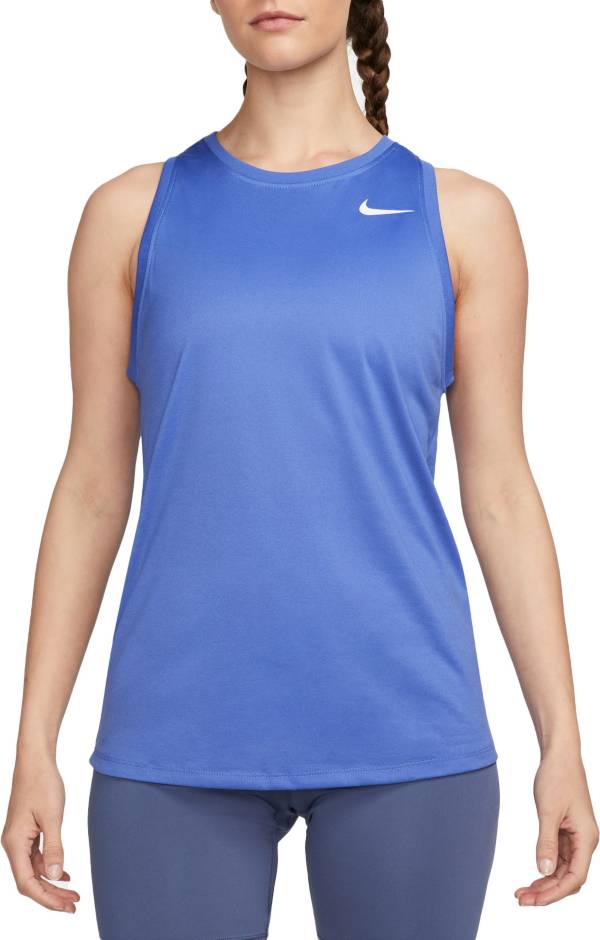 Nike Women's XL Cool Training Tank Top, Blue Athletic Tank 725489