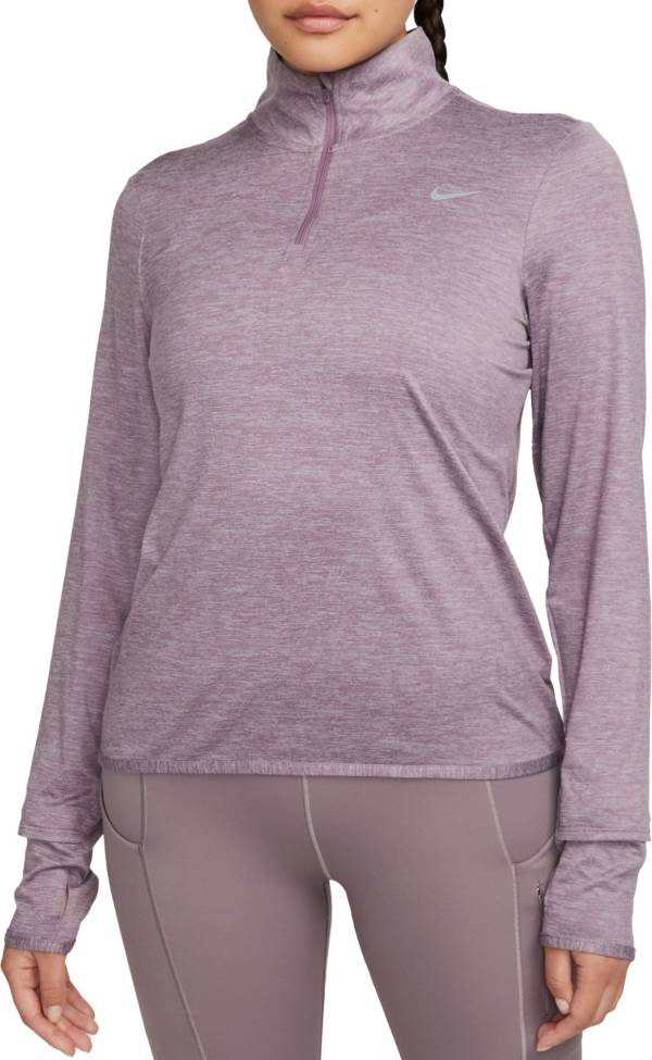 Grey Nike Plus Size Element UV 1/4 Zip Top