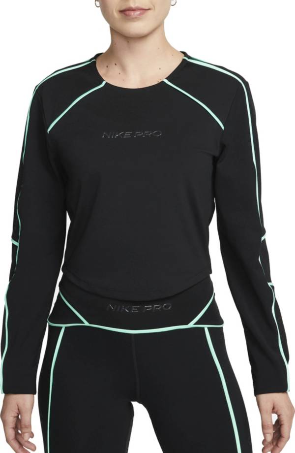 Nike women's cropped clearance training long sleeve shirt