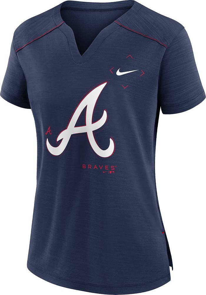 Women's Atlanta Braves Navy Oversized Spirit Jersey V-Neck T-Shirt  Atlanta  braves shirt, Atlanta braves apparel, Atlanta braves outfit