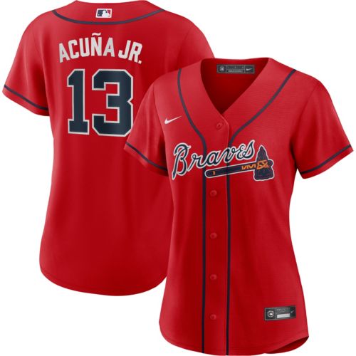 adidas Men's Atlanta Braves Black Ronald Acuna #13 Away Authentic