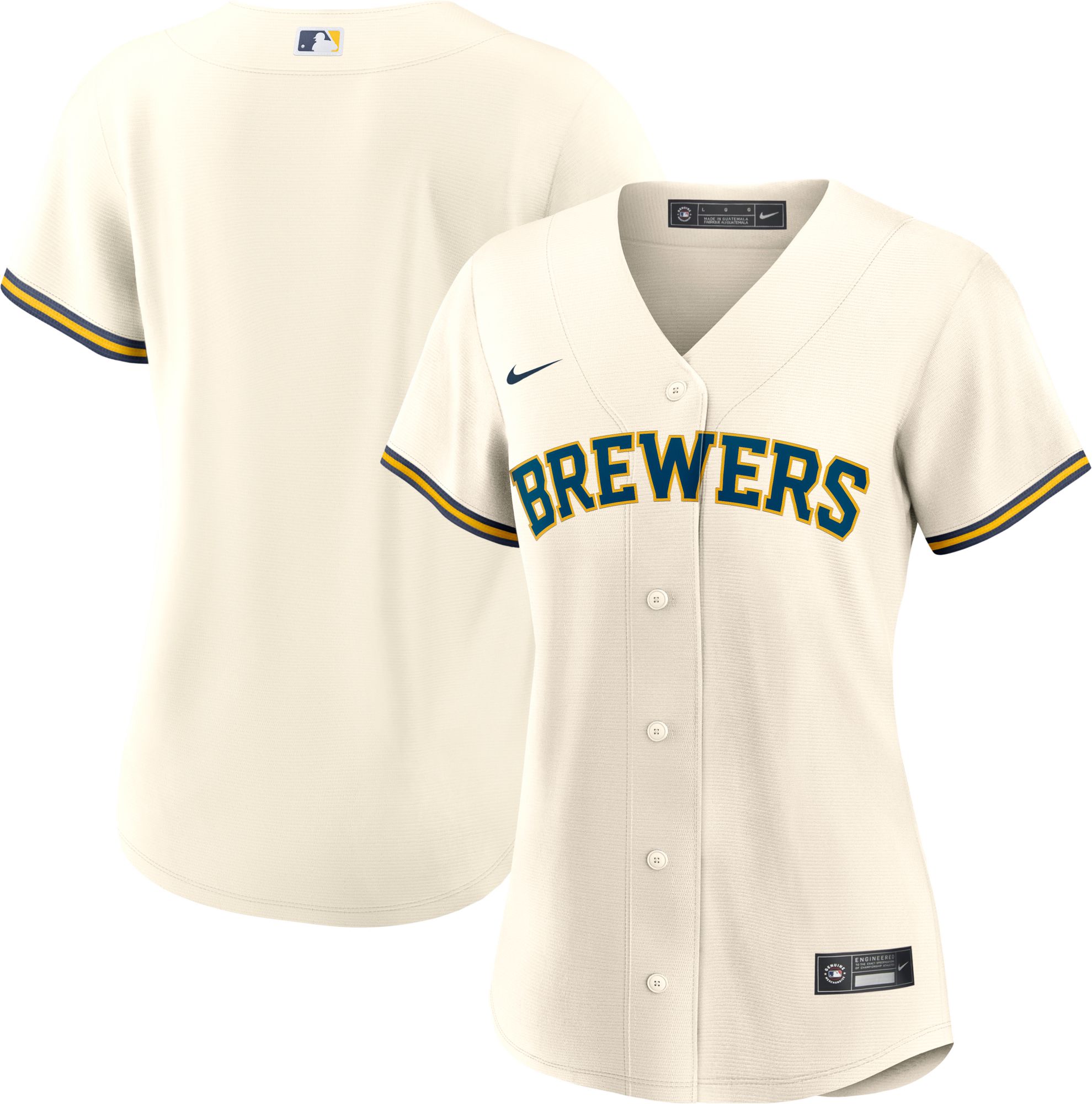 Nike Women's Replica Milwaukee Brewers Blank Cream Cool Base Jersey product image