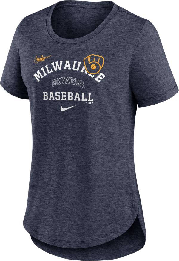 Nike Women's Milwaukee Brewers Navy Cooperstown Rewind T-Shirt product image