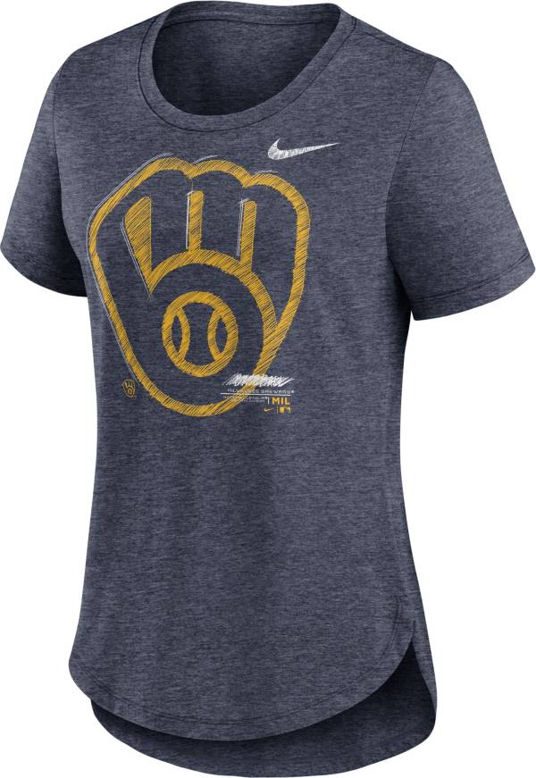 Nike Women's Milwaukee Brewers Navy Team T-Shirt product image