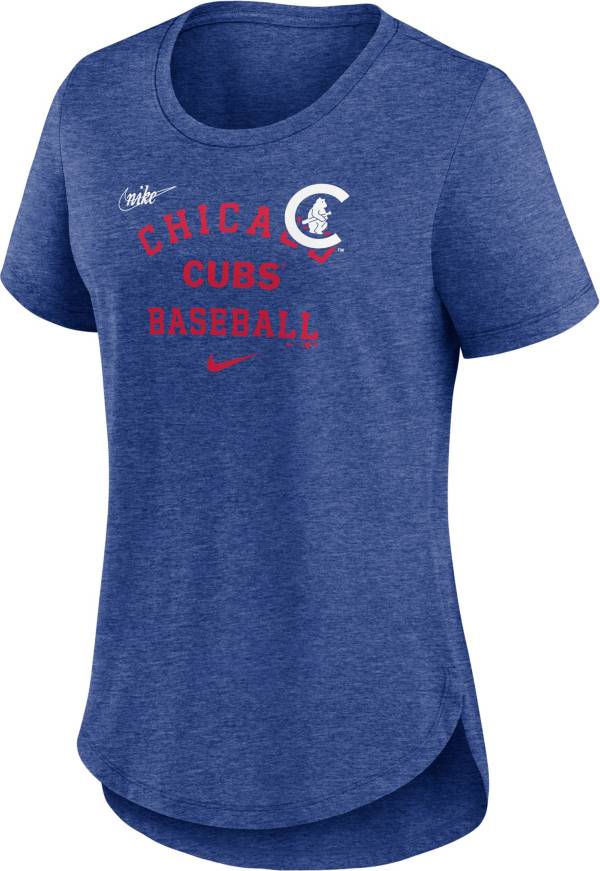 Chicago Cubs Nike Rewind Retro Tri-Blend T-Shirt - Royal
