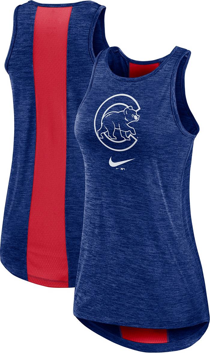 Nike Women's Chicago Cubs Blue Mix Tank Top