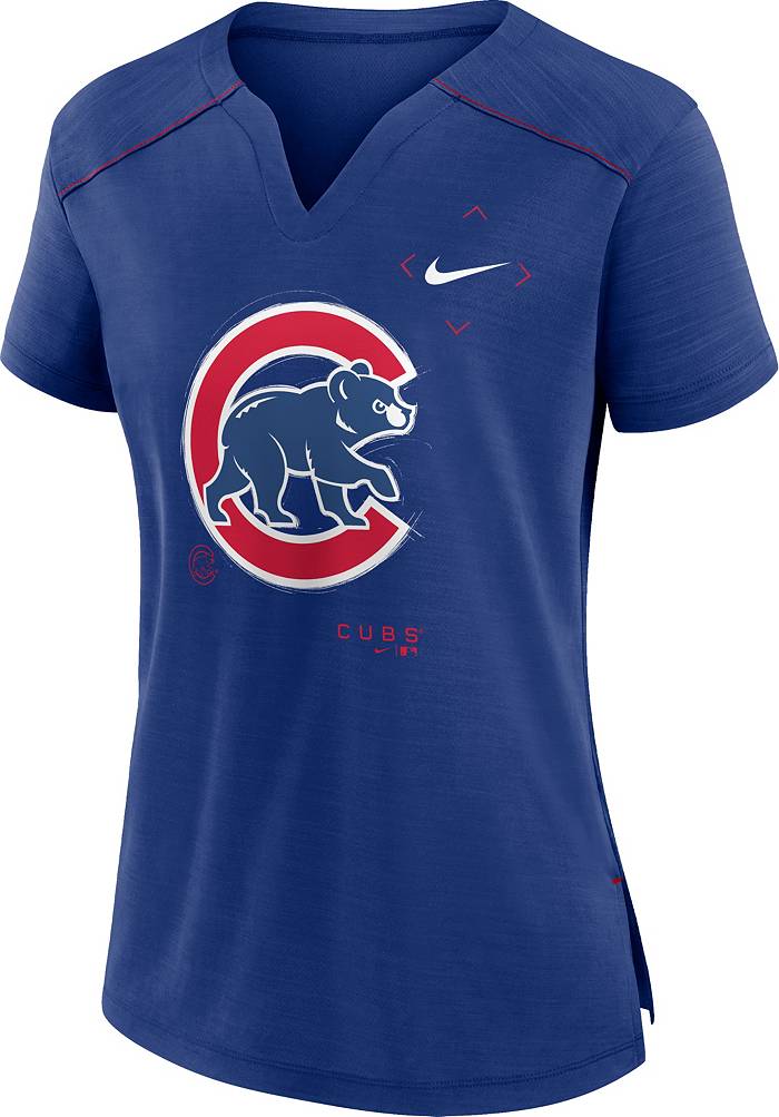 Nike Women's Chicago Cubs Blue Pride V-Neck T-Shirt