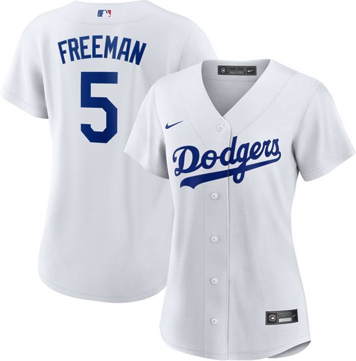 Nike Women's Los Angeles Dodgers Freddie Freeman #5 White Cool Base Home  Jersey