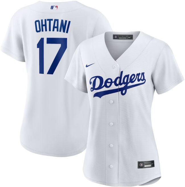 Nike Women's Los Angeles Dodgers Shohei Ohtani #17 White Cool Base