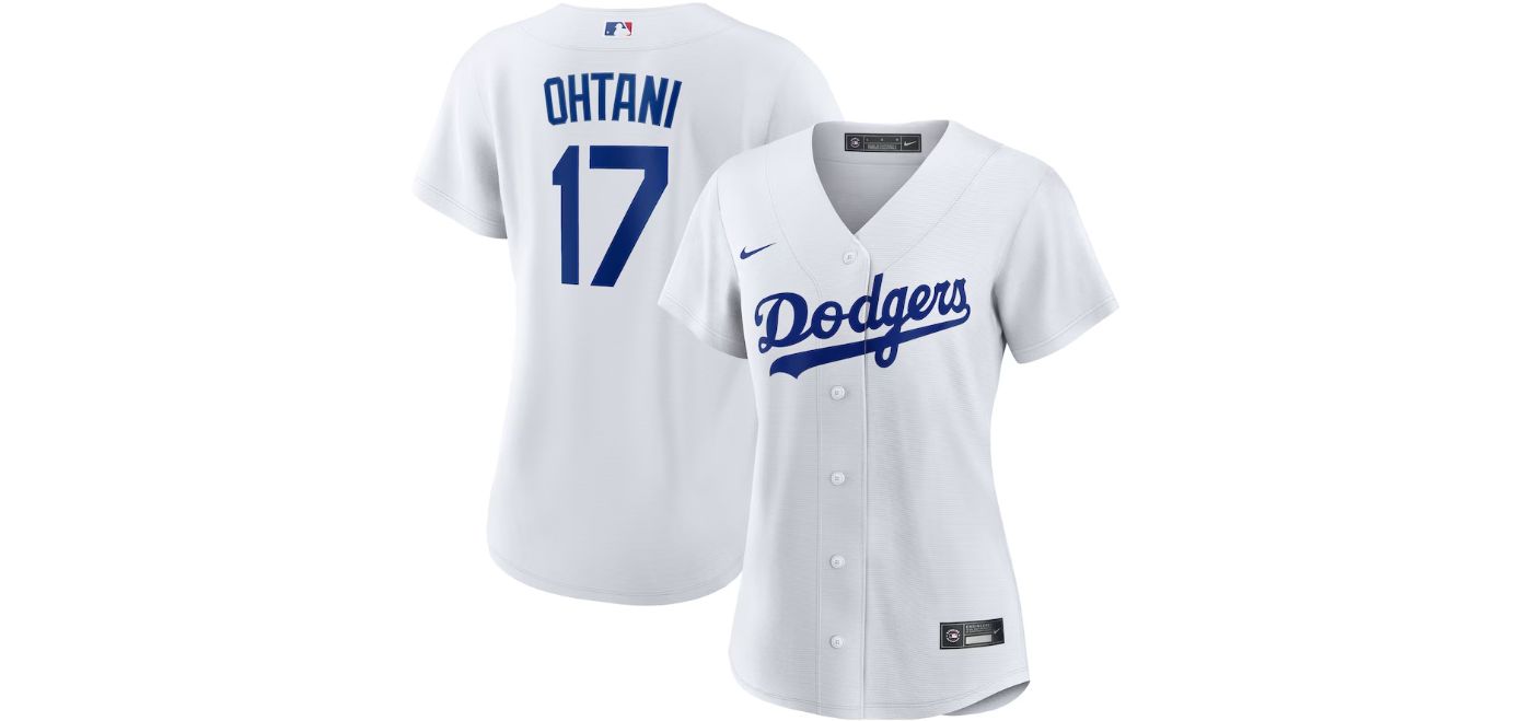 Nike Women s Los Angeles Dodgers Shohei Ohtani 17 White Cool Base Jersey Dick s Sporting Goods