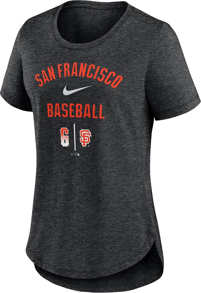 Women's New Era Black San Francisco Giants Team Stripe T-Shirt Size: Medium