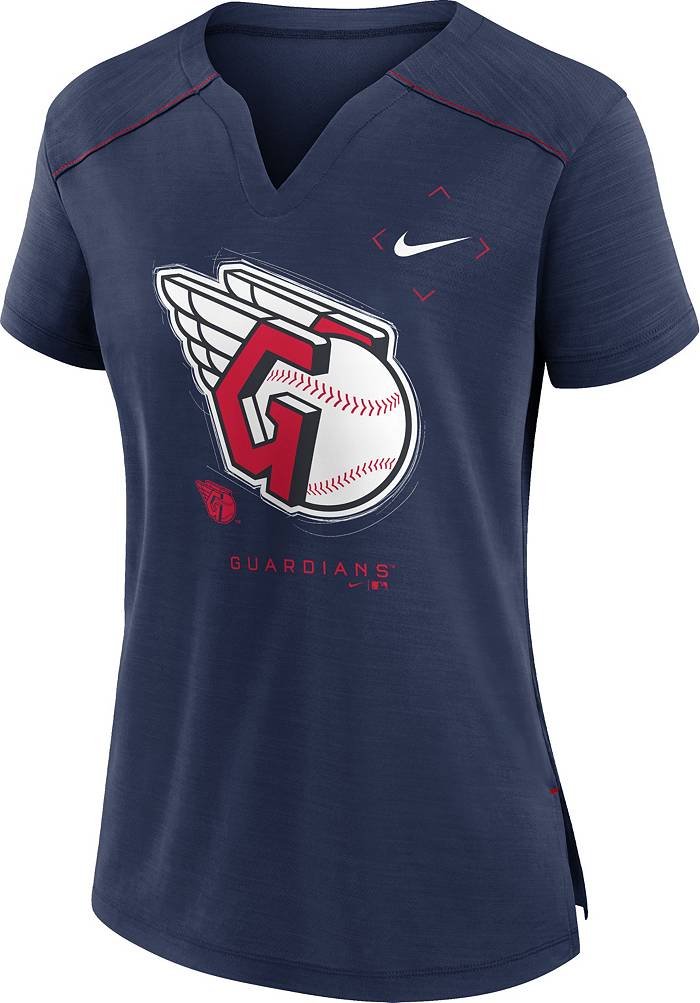 Nike Team Lineup (MLB Cleveland Guardians) Women's Cropped T-Shirt