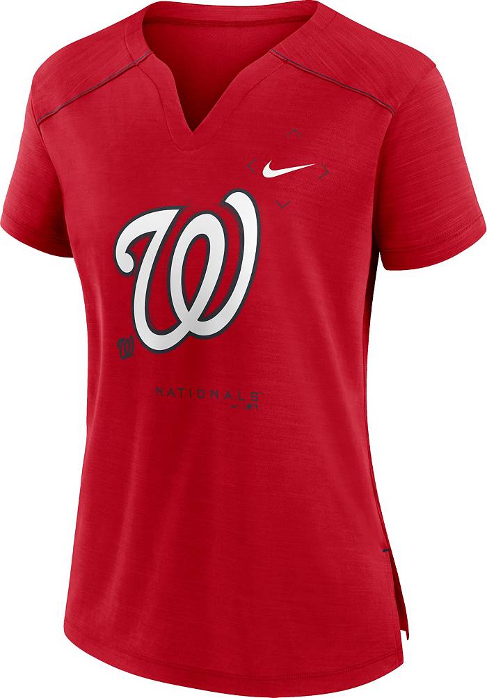 Nike Women's Washington Nationals Red Pride V-Neck T-Shirt
