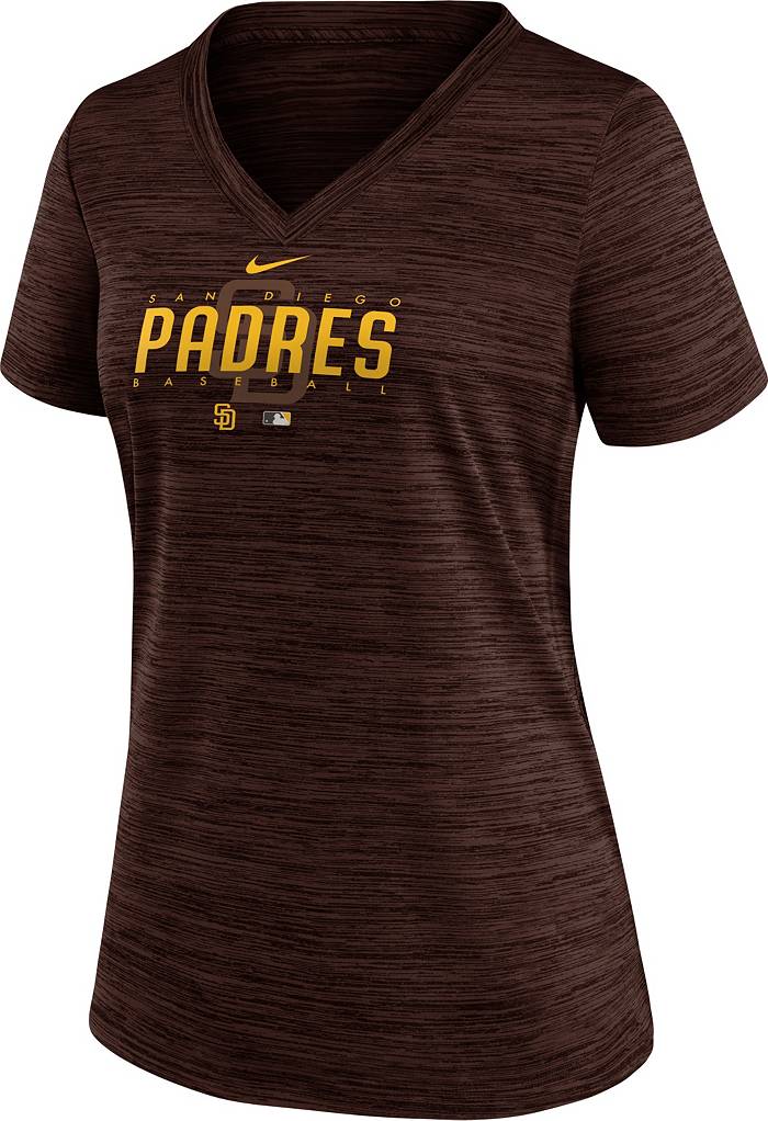 Women's San Diego Padres Nike Pink 2022 City Connect Authentic Collection  Velocity Performance V-Neck T
