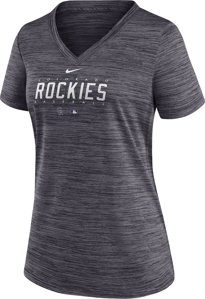 Nike Women's Colorado Rockies Purple Authentic Collection Velocity Practice  T-Shirt