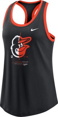 Baltimore Orioles Nike Women's Logo Fade High Neck Performance Tank Top -  Black