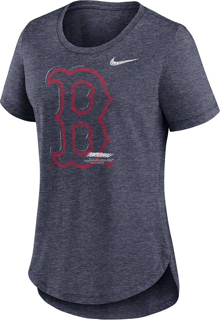 Women's Touch Navy/White Boston Red Sox Setter Lightweight Fitted T-Shirt Size: Medium