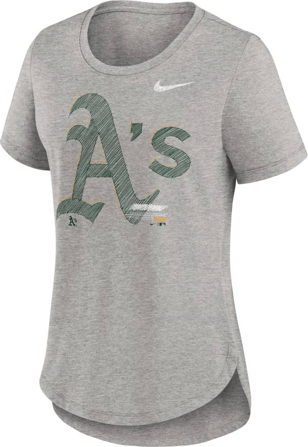 Men's Nike Green Oakland Athletics Cooperstown Collection Logo T-Shirt