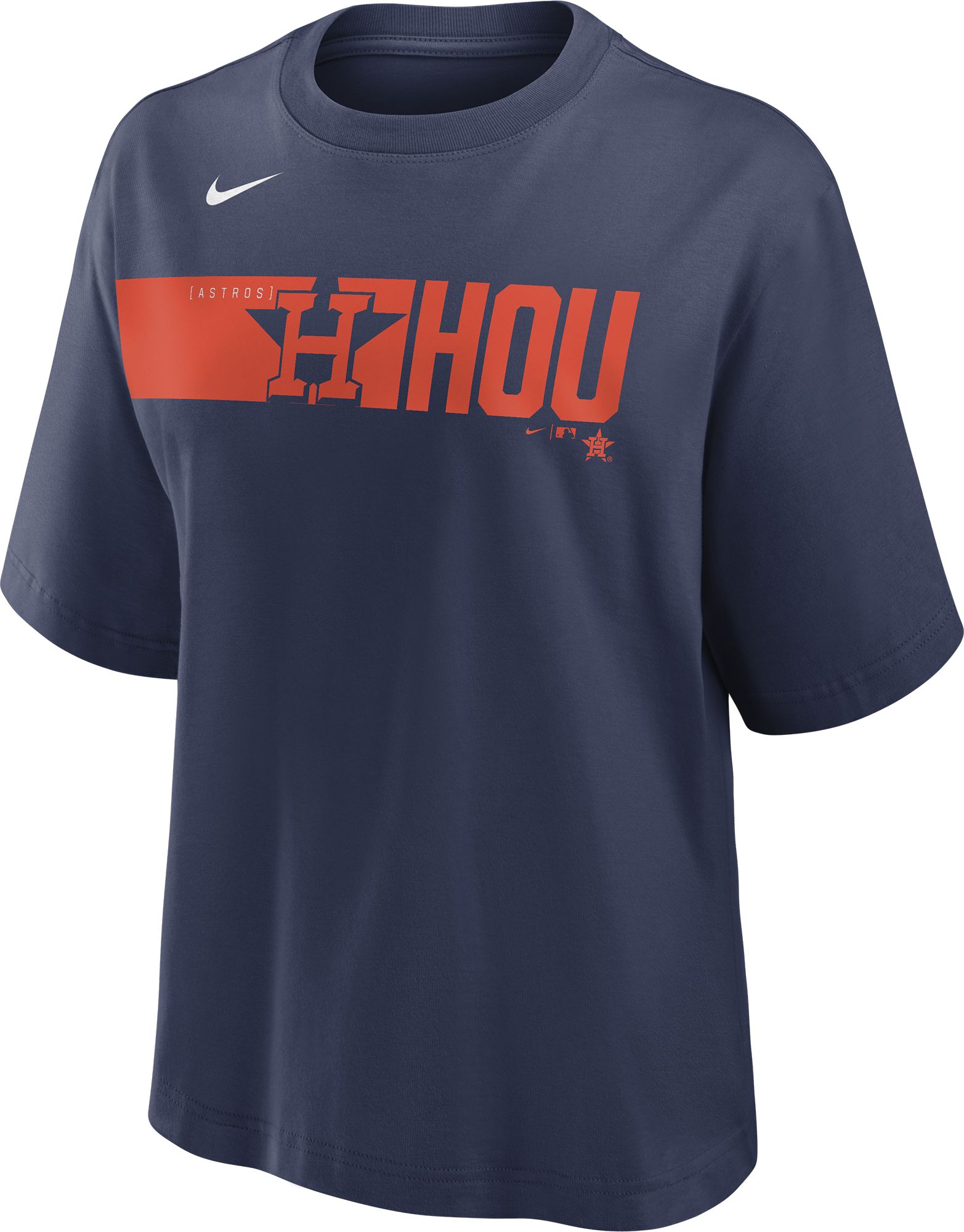 Nike Women's Houston Astros Navy Knock Boxy T-Shirt