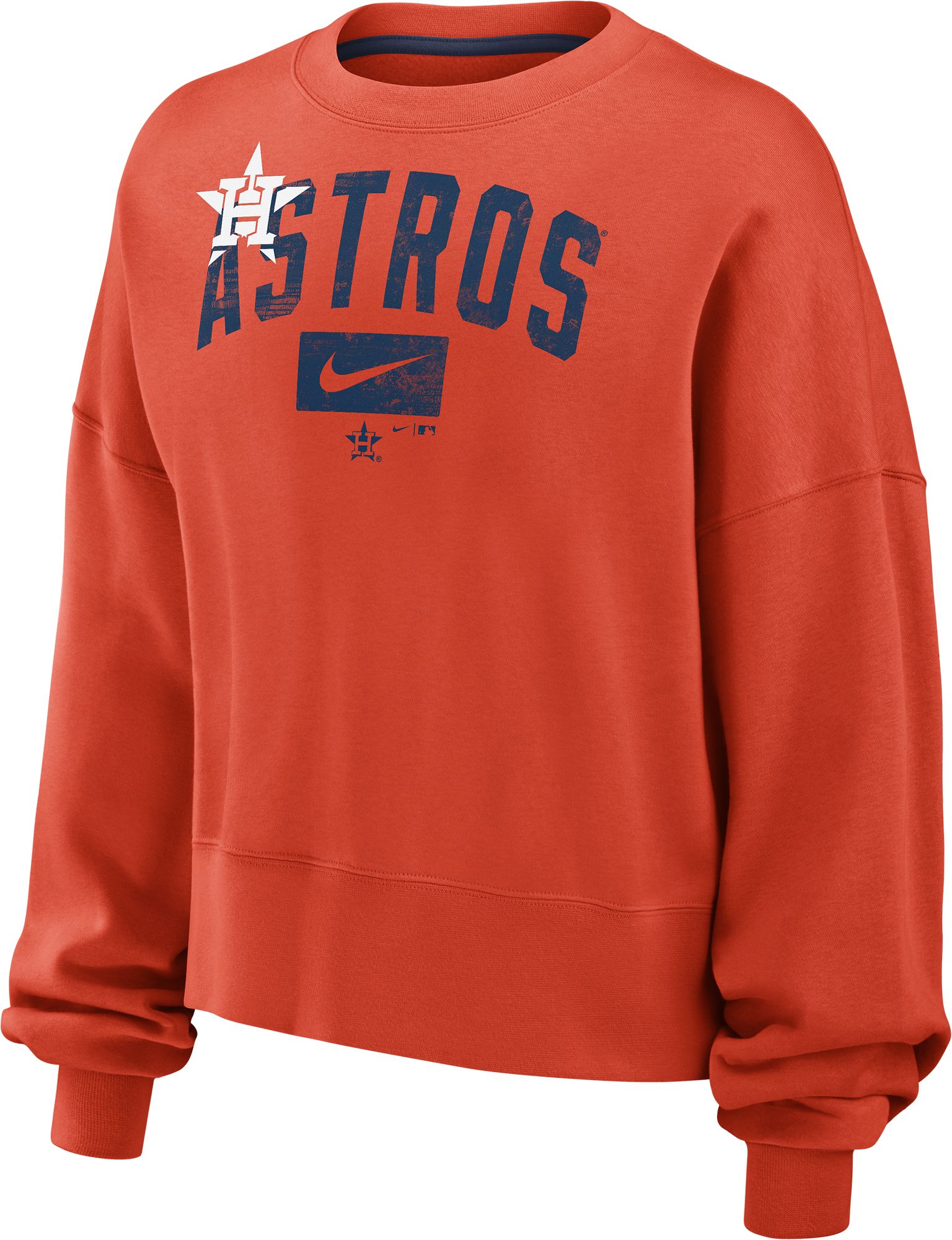 Nike Women's Houston Astros Orange Fleece Crew Neck Sweatshirt