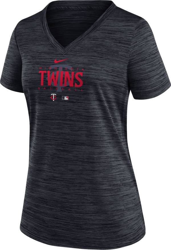 Nike Women's Minnesota Twins Black Authentic Collection Velocity Practice T-Shirt product image