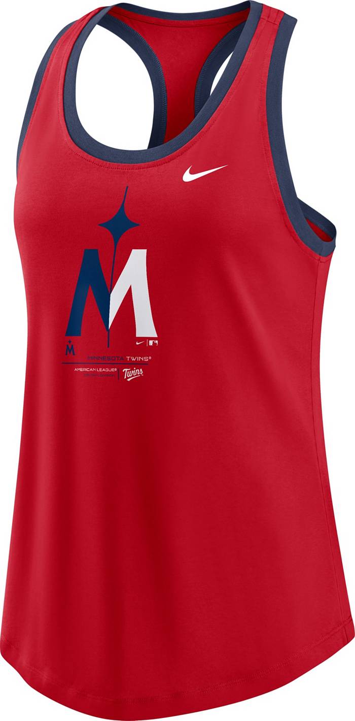 Nike, Tops, Nike Minnesota Twins Blue Red Jersey Womens Shirt S