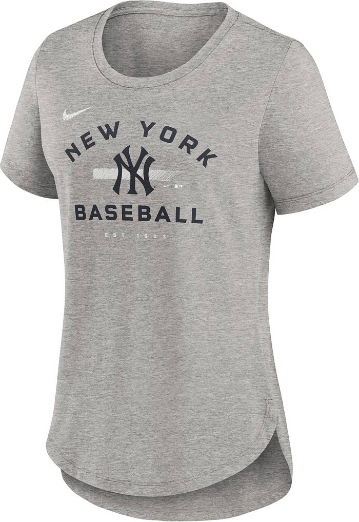 New York Yankees Nike Velocity 3/4-Sleeve Raglan T-Shirt - Gray