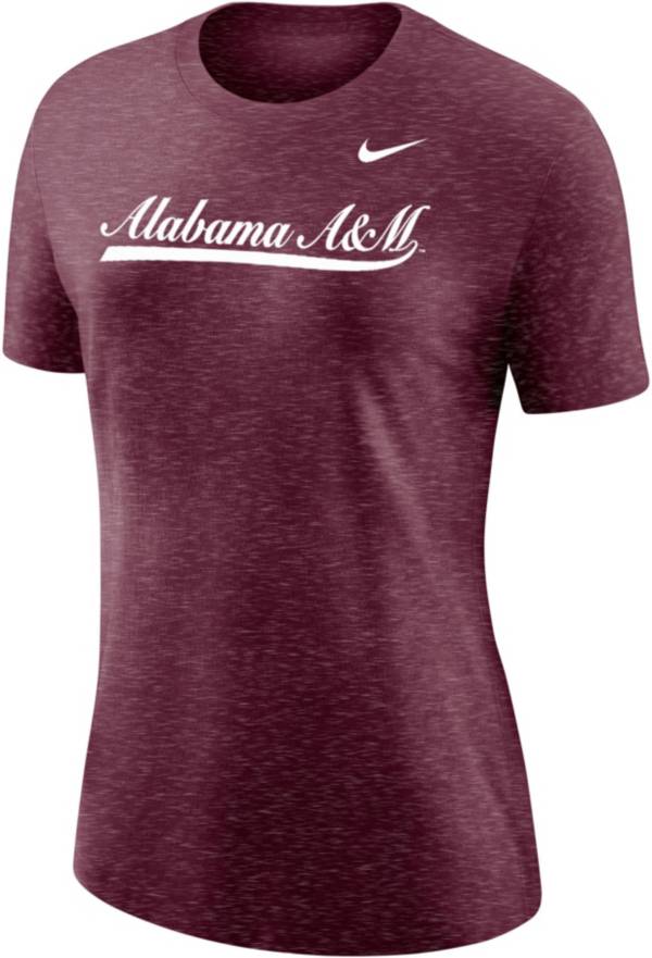 Nike Women's Alabama A&M Bulldogs Maroon Varsity Script T-Shirt | Dick ...
