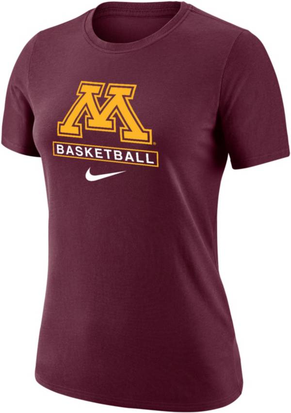 Nike Women's Minnesota Golden Gophers Maroon Basketball Core Cotton T ...