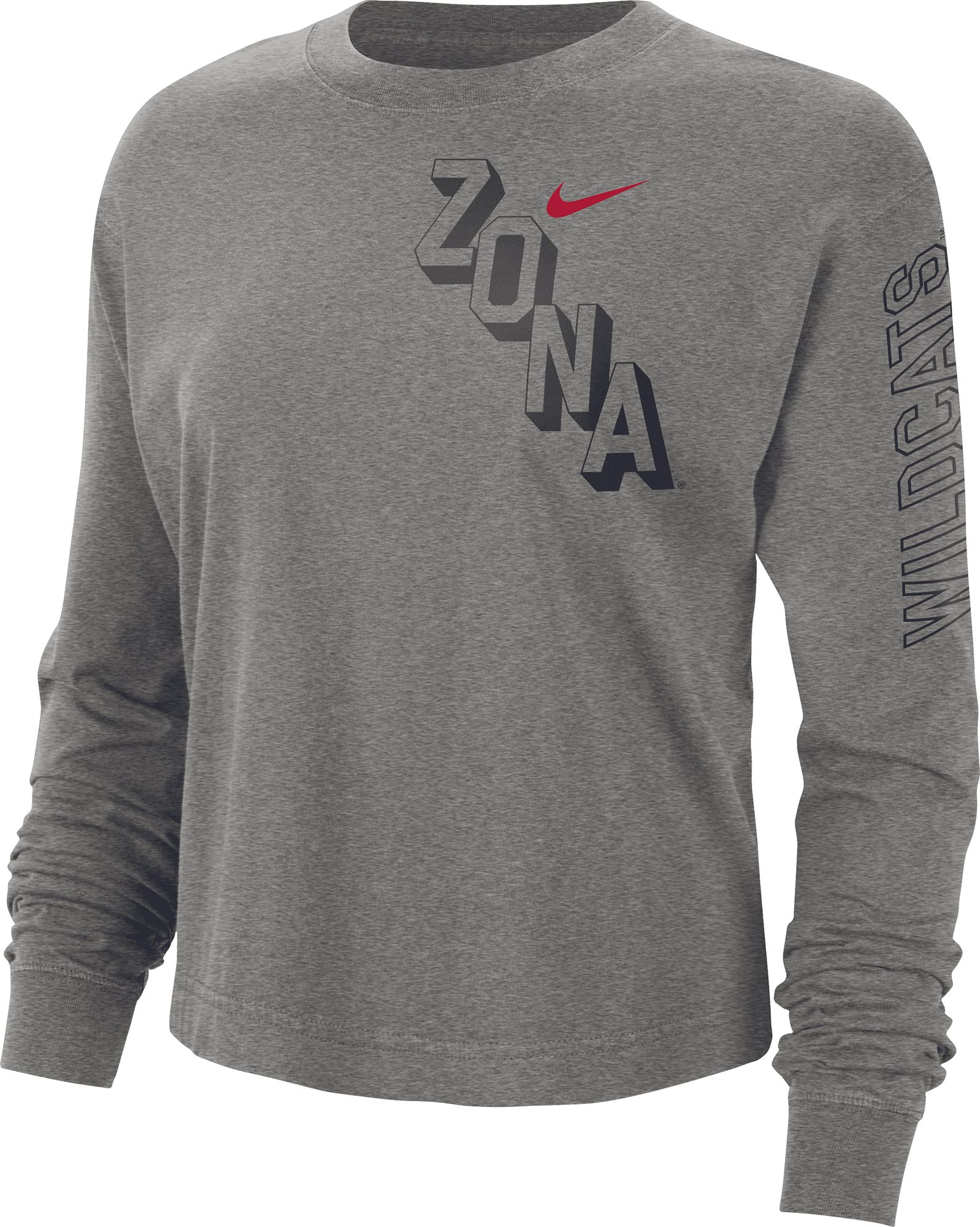 Nike Women's Arizona Wildcats Grey Heritage Boxy Long Sleeve T-Shirt