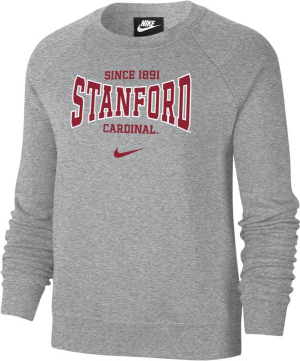 Nike Women's Stanford Cardinal Grey Varsity Crew Neck Sweatshirt product image