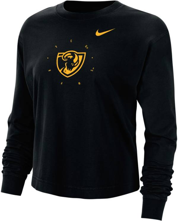 Nike Men's VCU Rams Black Boxy Long Sleeve Cropped T-Shirt | Dick's ...