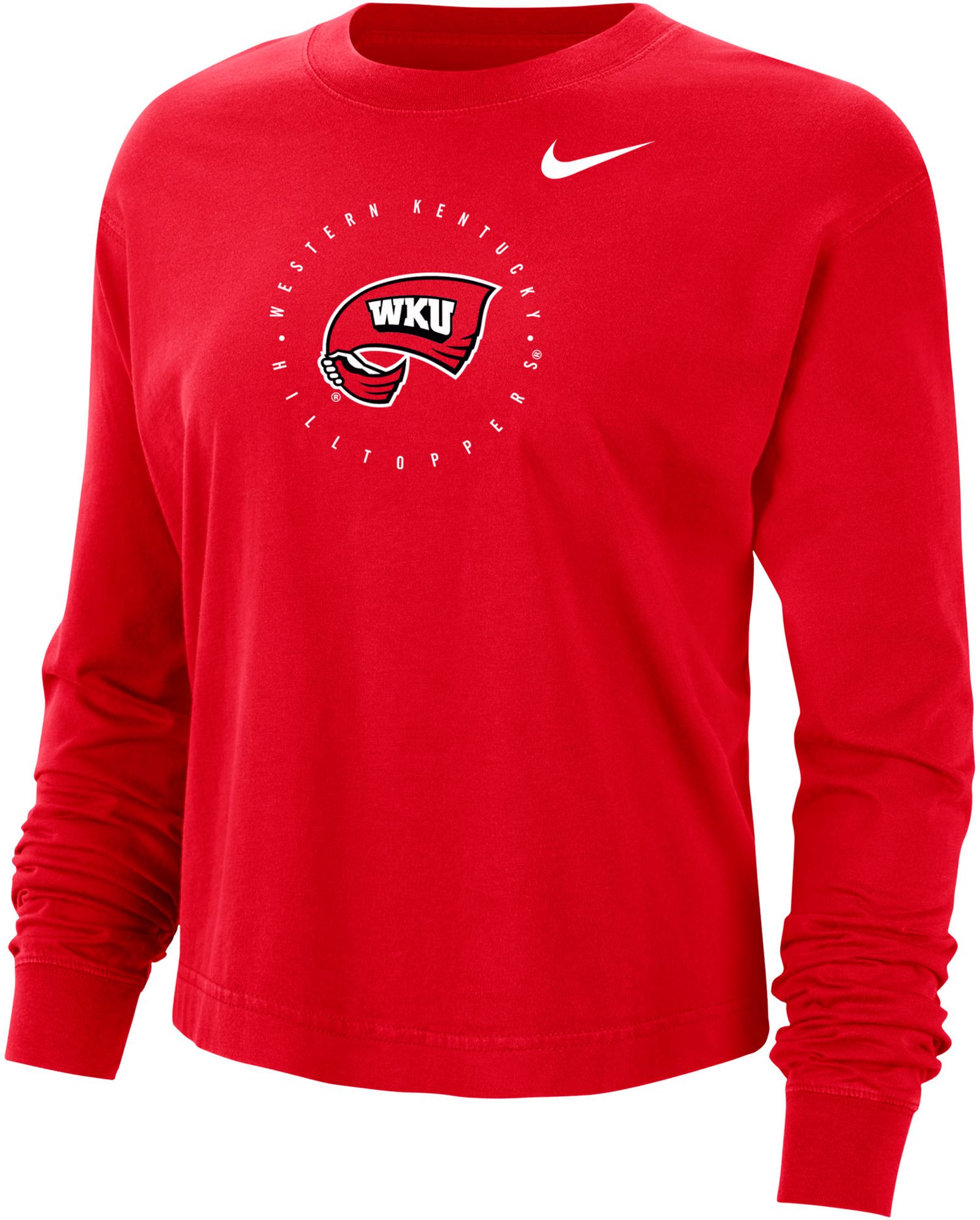 Nike Women's Western Kentucky Hilltoppers Red Boxy Cropped Long Sleeve T-Shirt