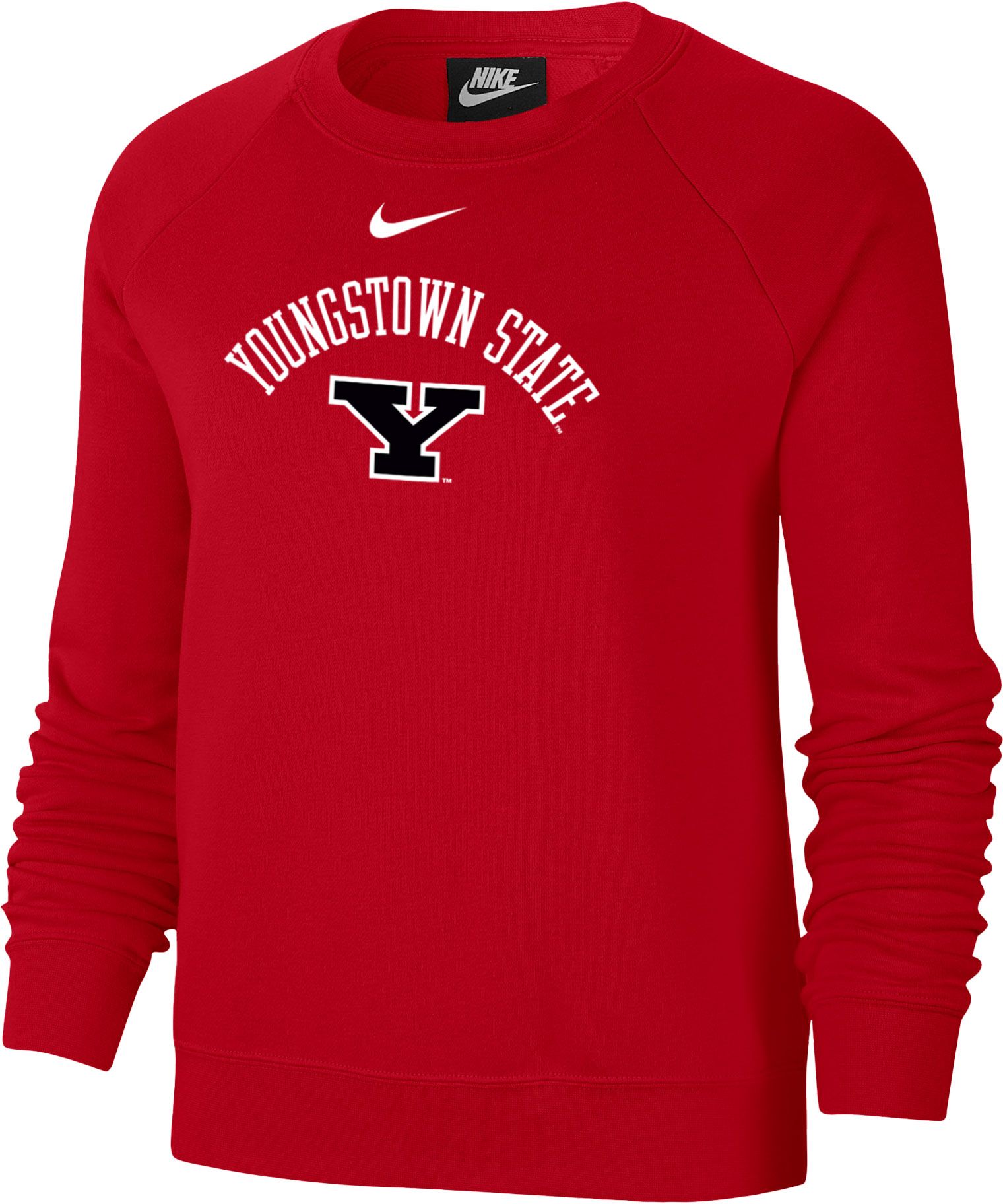Nike Women's Youngstown State Penguins Red Varsity Arch Logo Crew Neck Sweatshirt