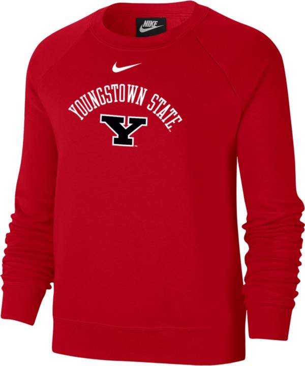 Nike Women's Youngstown State Penguins Red Varsity Arch Logo Crew Neck ...