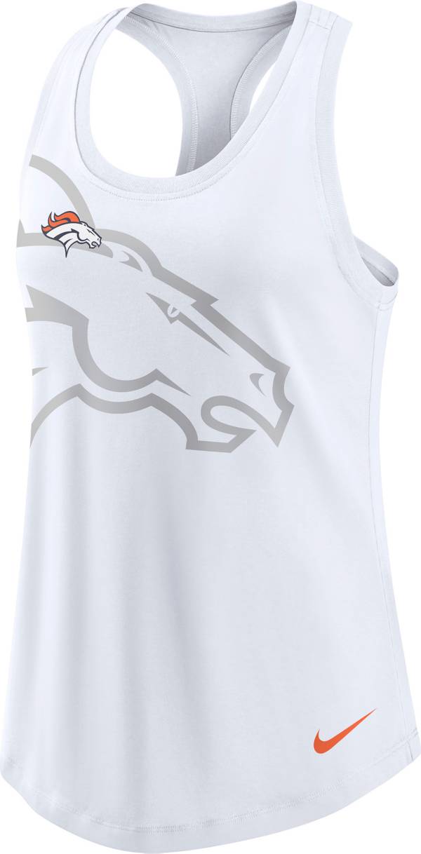 Nike Women's Denver Broncos Logo Tri-Blend White Tank Top