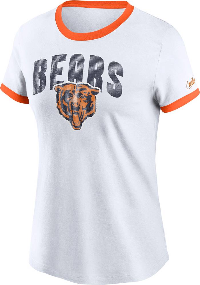 Nike Women's Chicago Bears Rewind Team Stacked White T-Shirt