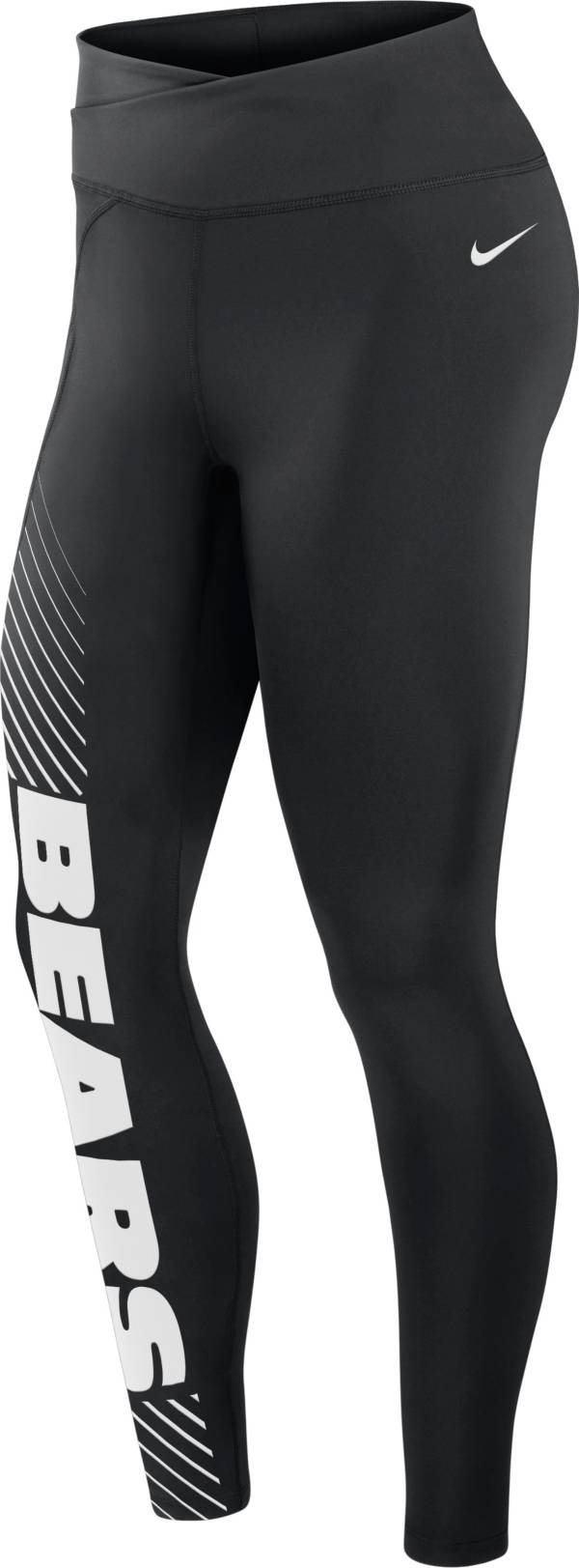 Nike Women's Chicago Bears Yard Line Black Leggings product image