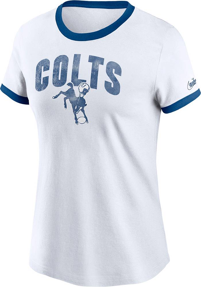 Nike Women's Indianapolis Colts Rewind Team Stacked White T-Shirt