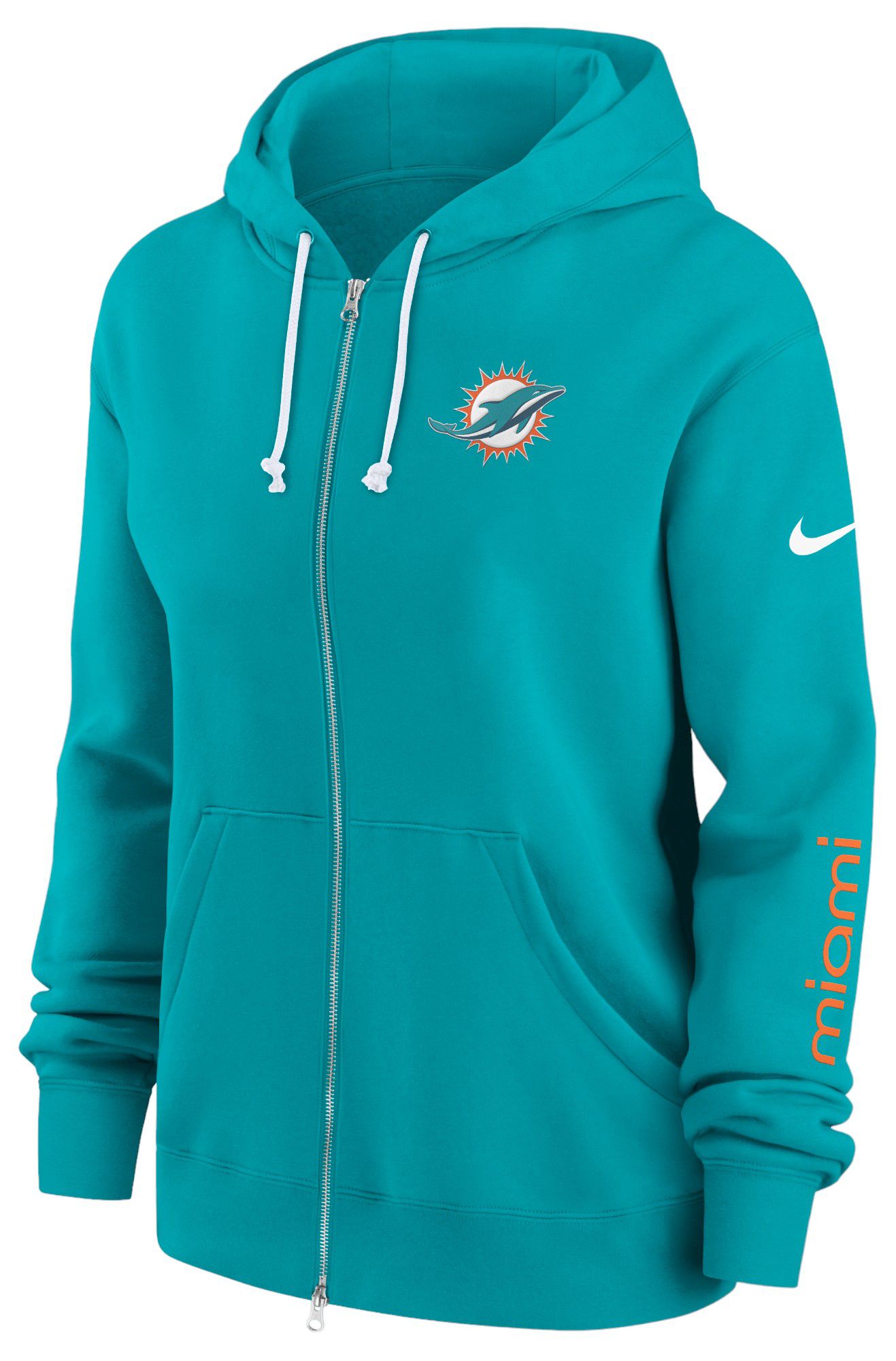 Nike Women's Miami Dolphins Phoenix Green Full-Zip Hoodie product image