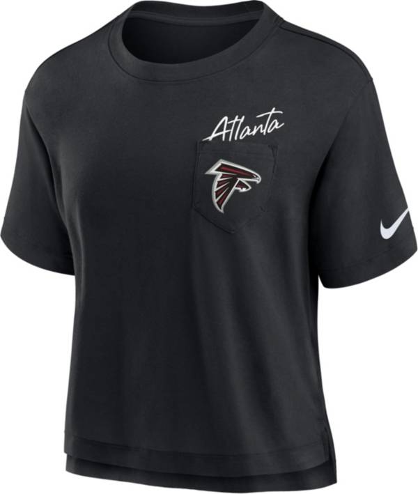 New Era Women's Atlanta Falcons Space Dye Black T-Shirt